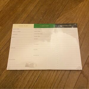 NWT Kate Spade x Target Party Planning Desk Notepad